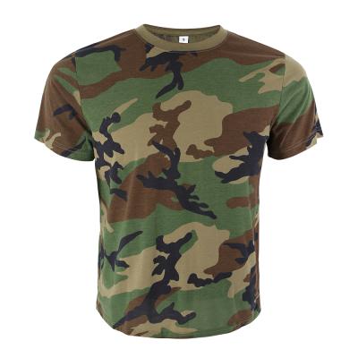 China KMS QUICK DRY Hot Sale Camouflage Customized Shorts Sleeves Army Tactical T Shirt For Men for sale