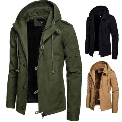 China KMS Ready To Boat Winter Mens Breathable Coat Cotton Padded Hooded Down Coat Casual Jacket Outwear for sale