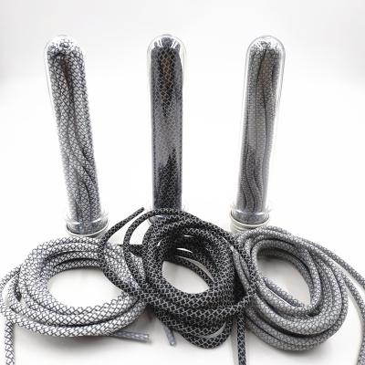 China Wholesale Custom Plastic Tips Colorful Round Round Reflective Rope Laces for sale