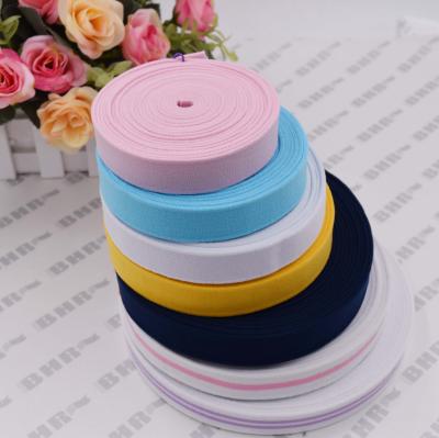 China Viable Elastic Webbing Color Stripe Elastic Band For Boot Elastic for sale