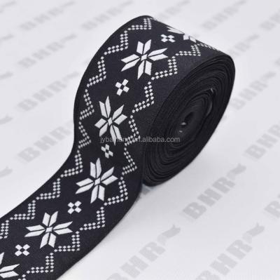 China Durable Jacquard Tape Ribbons With Custom Logo Jacquard Straps For Apparel Accessory for sale