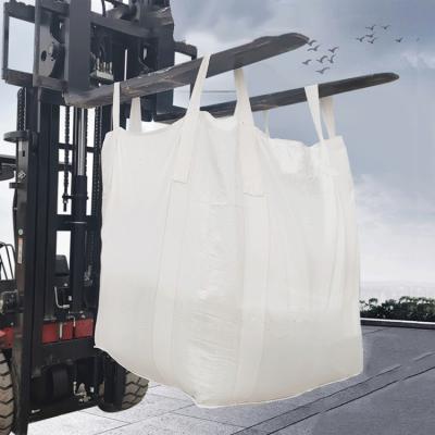 China Breathable 100% Virgin PP Woven 1 Ton Jumbo Bulk Bag Large Sand Industry FIBC Plastic Bag For Sale for sale