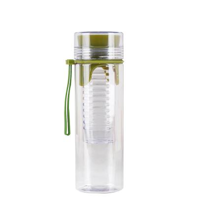 China Hot selling viable fruit infuser 700ml bpa free water bottle with handle and lid for sale