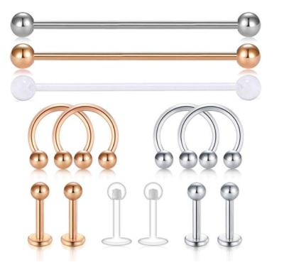 China 13PCS Multiple Body Jewelry Stainless Steel Nose Ring Circle Body Piercing Jewelry CLASSIC for sale