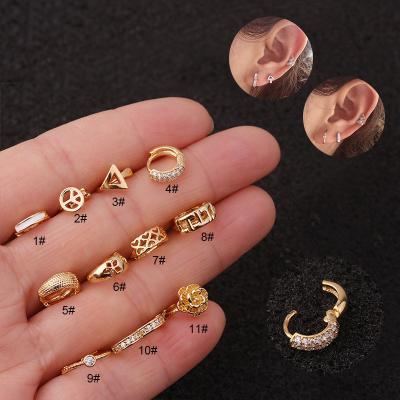 China Cartilaginous pierced earring fashion version of mini zircon small earrings Korean creative personality foreign trade cute for sale