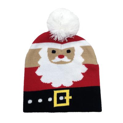 China COMMON Snowman Christmas Gift Winter Snowman Knitting Knitted Beanie Hat COMMON Wool Furry Xmas Ball Knitted Warm Beanie for sale