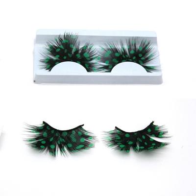 China Light Colorful Pure Color Series False Feather Eyelashes Exaggerated Festival Art Eyelashes for sale