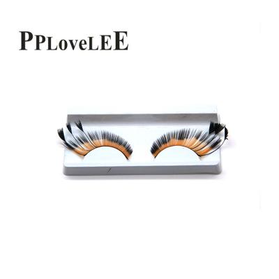 China New Fashion Light Weight Wholesale Colored Feather False Eyelash For Carnival Party for sale