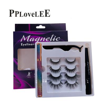 China Cruelty Free / 25 Times Reusable / Comfortable Wear High Quality Five Pairs Of Eyeliner Two With Magnetic Eyelashes 5 Pairs for sale