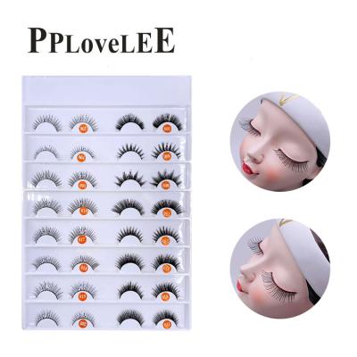 China Wholesale Double 3d Volume False Eyelashes Light Russian Silk Mink Fake Premium Synthetic False Eyelashes Manufacturer for sale