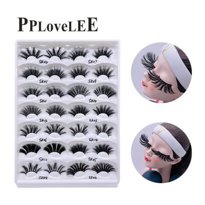 China Wholesale Custom Packaging Mink Eyelash 25mm Natural Soft Fluffy Tapered Lashes Best Quality for sale