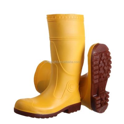 China Steel Toe Non Slip Design Led Raining Boot for sale