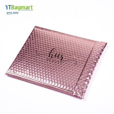 China OEM Shockproof Custom Printing YTBagmart Poly Mailing Bags Rose Gold Plastic Express Bubble Mailers Padded Envelopes For Mailing for sale