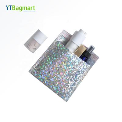 China Eyelash Packaging Bubble Cosmetic Mailing Bag Shockproof Metallic Envelope Holographic Ad for sale