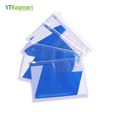 China YTBagmart A4 A5 A6 Poly Reusable Clear Plastic Slider Zipper Envelope Folder Double/Single/Dural Bag for sale