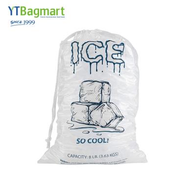 China Ice Cube Bags Custom Plastic YTBagmart Nice Pe Teller Ice Cube Bags Polythene Bags Plastic LDPE Teller Ice Bag for sale