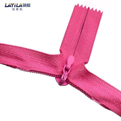 China Eco - Friendly Auto Lock Invisible Plastic Skirts #3 Colorful Zippers For Sewing for sale