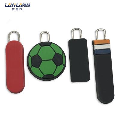 China Customized Nickel Free Soft Rubber PVC Zipper Puller, Silicon Zipper Puller For Bags for sale