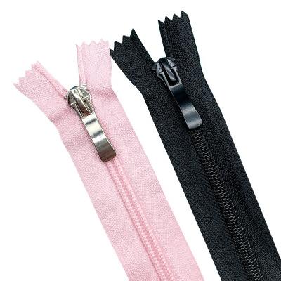 China Hot Selling Custom Nylon Auto Lock Zipper For High Boots And Shoes for sale