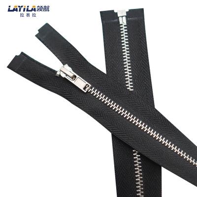 China Auto Lock Aluminum Metal Zippers With Metal Zipper Slider for sale