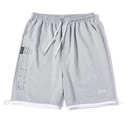 China Anti-Wrinkle Custom Cotton Shorts Blanket Plus Size Embossed Running Shorts Basketball Shorts For Men for sale