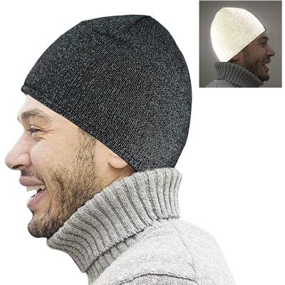 China Winter Fashion COMMON High Safety Visibility Hi Vis Reflective Beanie Hats Soft Knnited Hat For Wholesale for sale