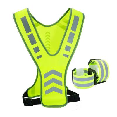 China Water Proof Custom Design Print Reflective Safety Vest Running Gear With Reflective Vest Strips for sale