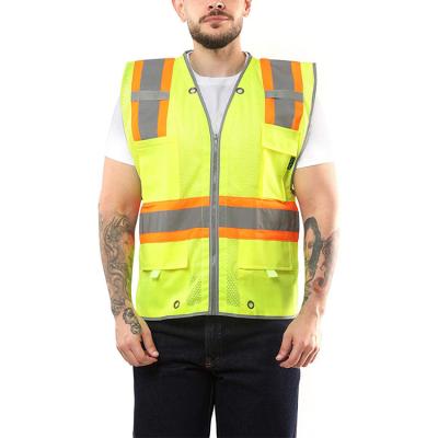 China China Factory Wholesale Water Proof Cheap Adult High Visibility Hi Viz Safety Reflective Vest With Pockets for sale