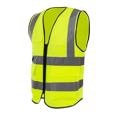 China Water Proof Custom Printed Logo Safety Vest Garment 100% Polyester Reflective Vest For Construction Building And Garden for sale