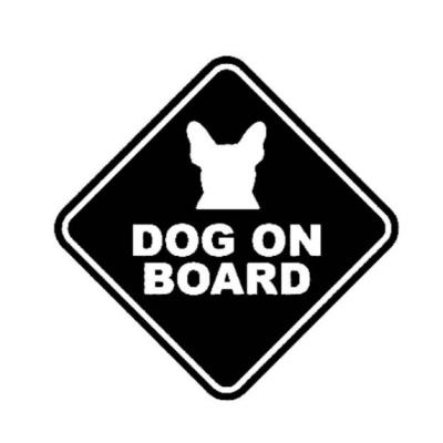 China Reflective Warning Mark Pet Dog On Board Customized Reflective Motorcycle Car Sign Car Sticker On Bulk Sale for sale