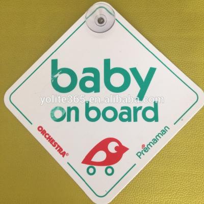 China Eco-Friendly Custom Baby On Board Car Signs In Various Language for sale