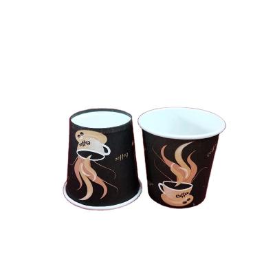 China Disposable Manufacturer 6oz Bulk Branded Black Tea Paper Cup With Design for sale