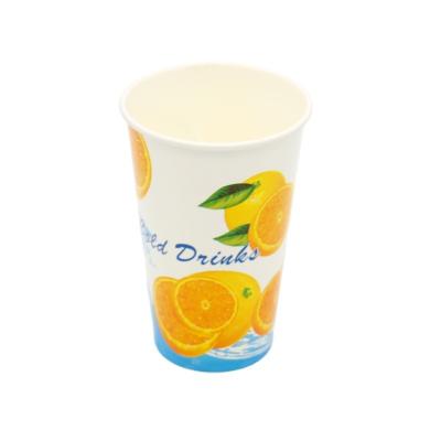 China Disposable Hot Summer Cool Drink Take Away Disposable PE Coated Paper Cups for sale