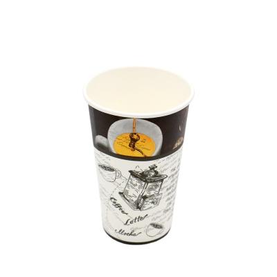 China China Supplier Disposable PE 8oz/12oz/14oz /16oz Custom Double Logo Printed Cold Drink Paper Cup for sale