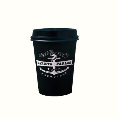 China Disposable Custom Printed Take Away Coffee Paper Cup With Lid For Hot Drink for sale