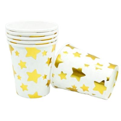 China Disposable maker 8oz paper cup juice/disposable single wall custom printed paper cup/milk/tea for sale