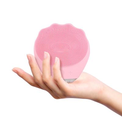 China Mini Portable Ultrasonic Deep Electric Pigment Removal Silicone Facial Cleansing Brush for sale