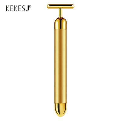 China Pore ​​Shrinking Best Selling 2020 Facial Beauty Massager 24k Gold Vibration Beauty Bar for sale