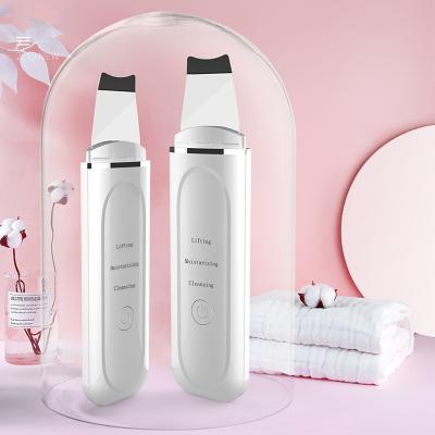 China Portable Waterproof High Vibration USB Skin Pore Acne Scrubber DEEP CLEANING Rechargeable Ultrasonic Spatula for sale