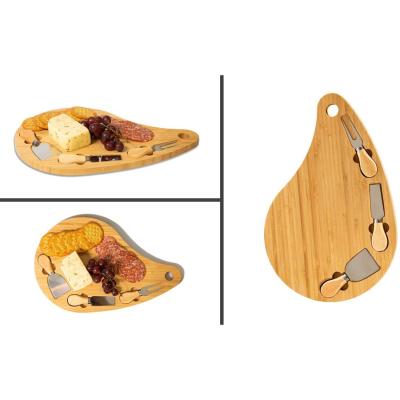 China Viable Hot Sales Bamboo Wooden Cheese Board And Knife Set Serving Board With Cutlery Set The Excellent Wedding Gift for sale