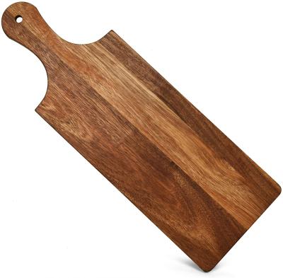 China Large Sustainable Rustic Bamboo Commercial Wooden Wooden Deli Board Leaf Design Natural Shape Long Deli Cheese Board for sale