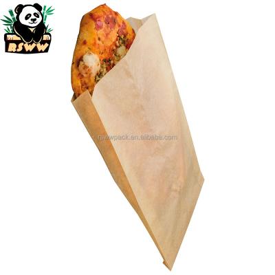 China Recycled Materials Custom Print Laminated Paper Bag Recyclable Takeout Disposable Fast Food Hot Dog Pizza Burger Bread Sandwich Kraft Paper Bags for sale