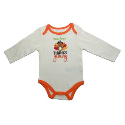 China Party Newborn Thanksgiving Festival Newborn Baby Romper Unisex Clothes Onesie for sale