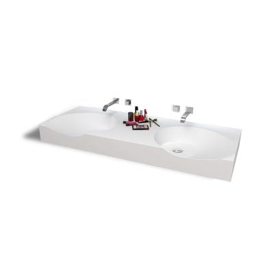 China SM-8424D Modern Wall Mounted Long Sink Bathroom Solid Outdoor Wash Basin for sale