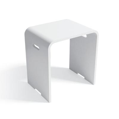 China SM-02 Bathroom Shower Chair Modern Adult Bathroom Solid Outdoor Bath Vanity Stool for sale