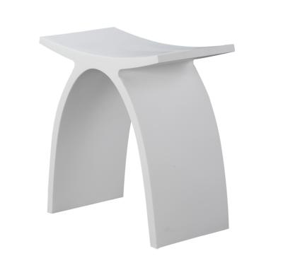 China Safety SM-01 Solid Outdoor Bath Care Chair Modern Clear White Acrylic Solid Outdoor Bath Stool for sale