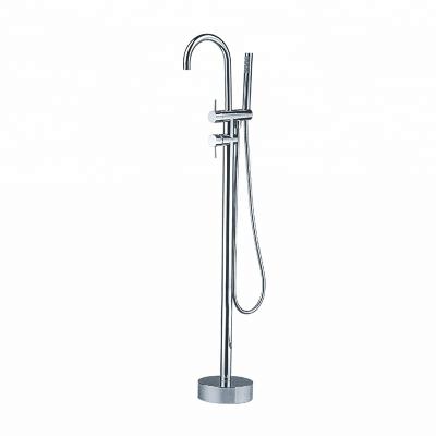 China Freestanding Waterfall Bathroom Tubs Gold Silver Black Color Mixer Tap European Faucets SM23038 Free Standing Bath Floor Mounted Faucet from USA for sale