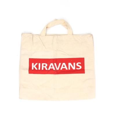 China Cheap Reusable Biodegradable Silk Screen Handled Printed Cotton Canvas Empty Shopping Bag for sale