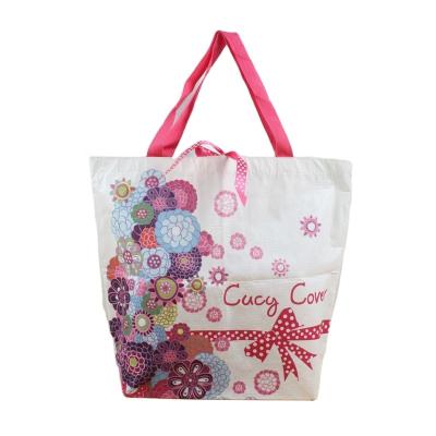 China Customized High Quality Reusable Logo Engraving Printing Recyclable Reusable Recycled RPET Shopping Bag for sale