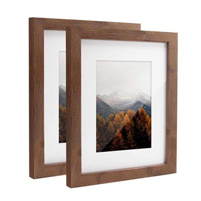 China Africa Gallery Wall Hanging Desk Standing 2 Pack Brown Color Durable Wooden Frames For Pictures for sale